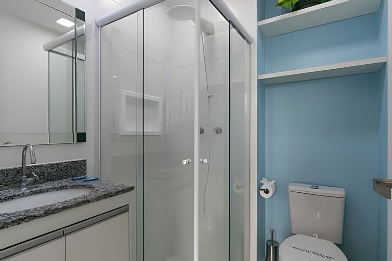 Flat aconchegante com piscina, 100m do metrô Brás