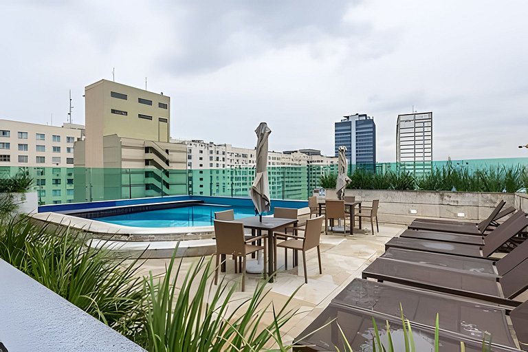 Studio 1706 com Ar-Condicionado e Piscina