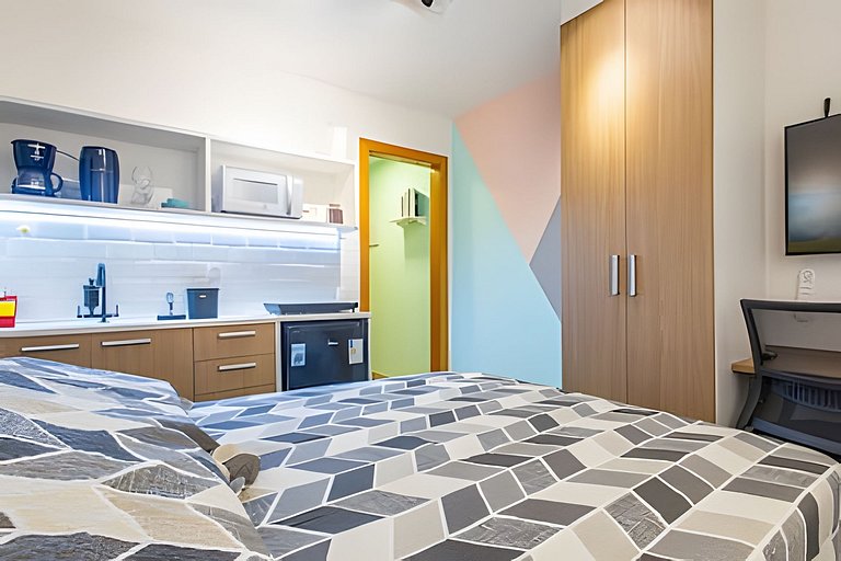 Studio 1706 com Ar-Condicionado e Piscina